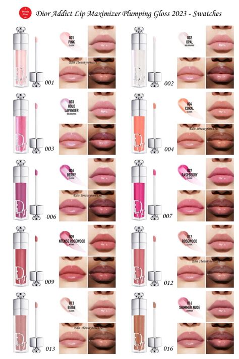 miss dior lip maximizer|Dior lip gloss color chart.